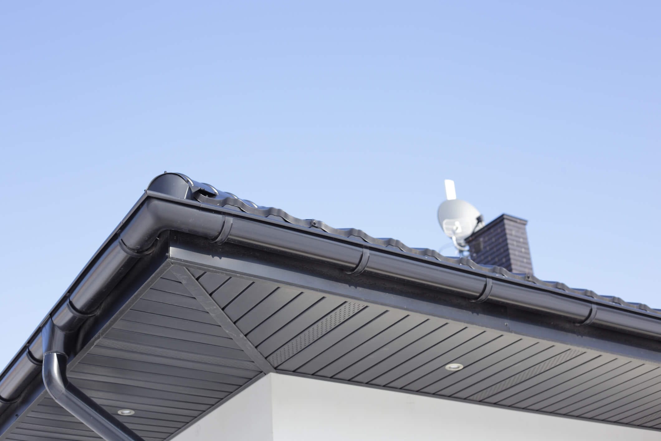 Iron Guttering on a House